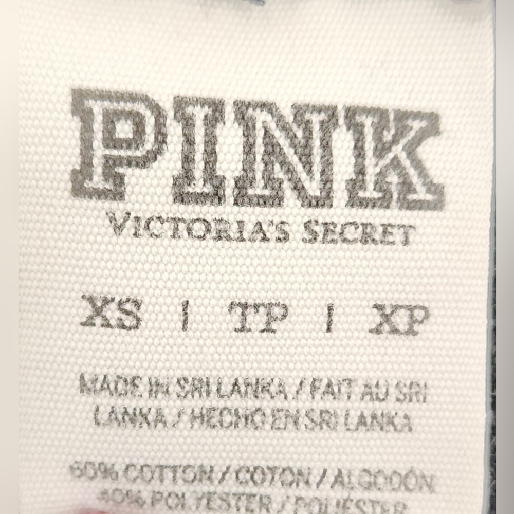 Pink Victoria's Secret Sweatpant Capri Joggers Womens Extra Small Love Pink Neon - Picture 5 of 6